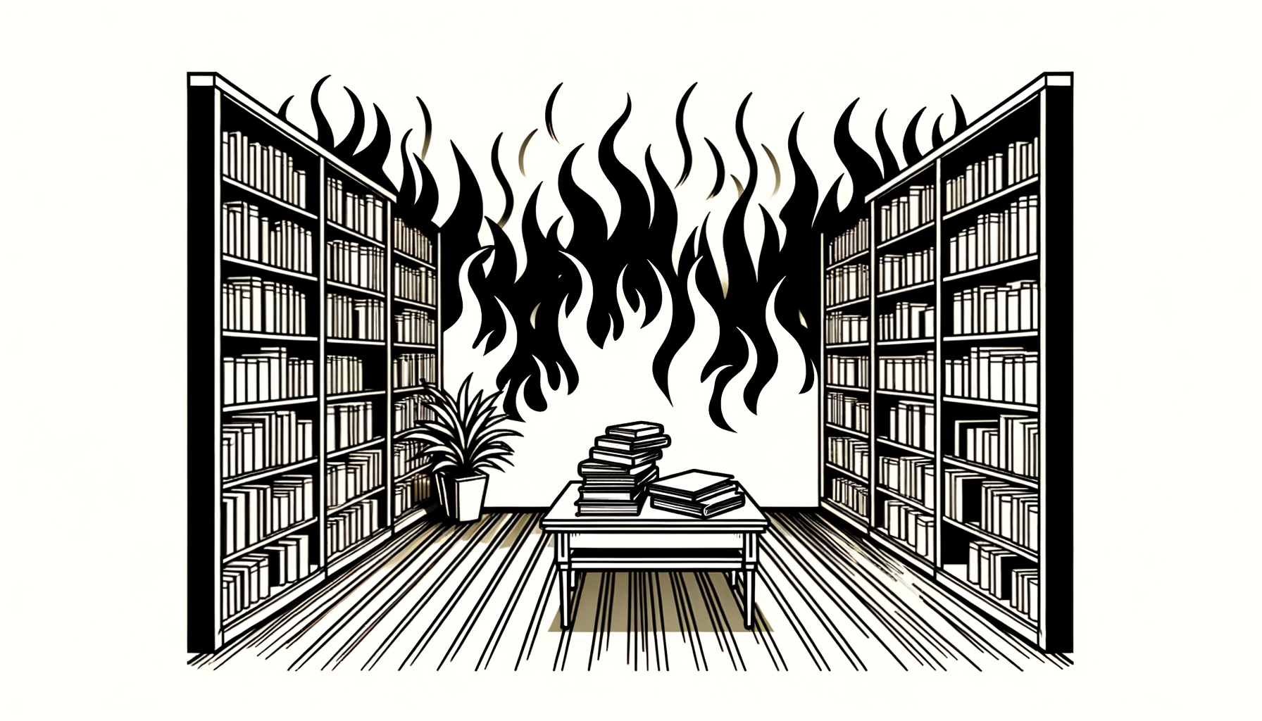 Fire in the Bookstore